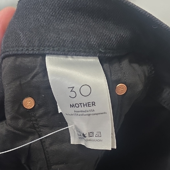 MOTHER Black Straight Leg Jeans - Picture 11 of 12